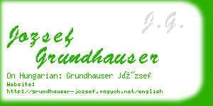 jozsef grundhauser business card